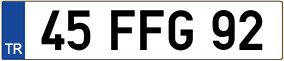 Truck License Plate